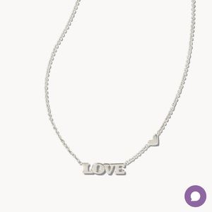 SILVER KENDRA SCOTT LOVE NECKLACE